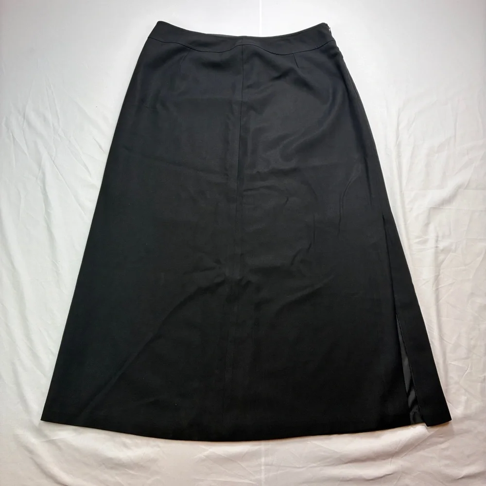 Talbots Wool Classic Black A-Line Skirt